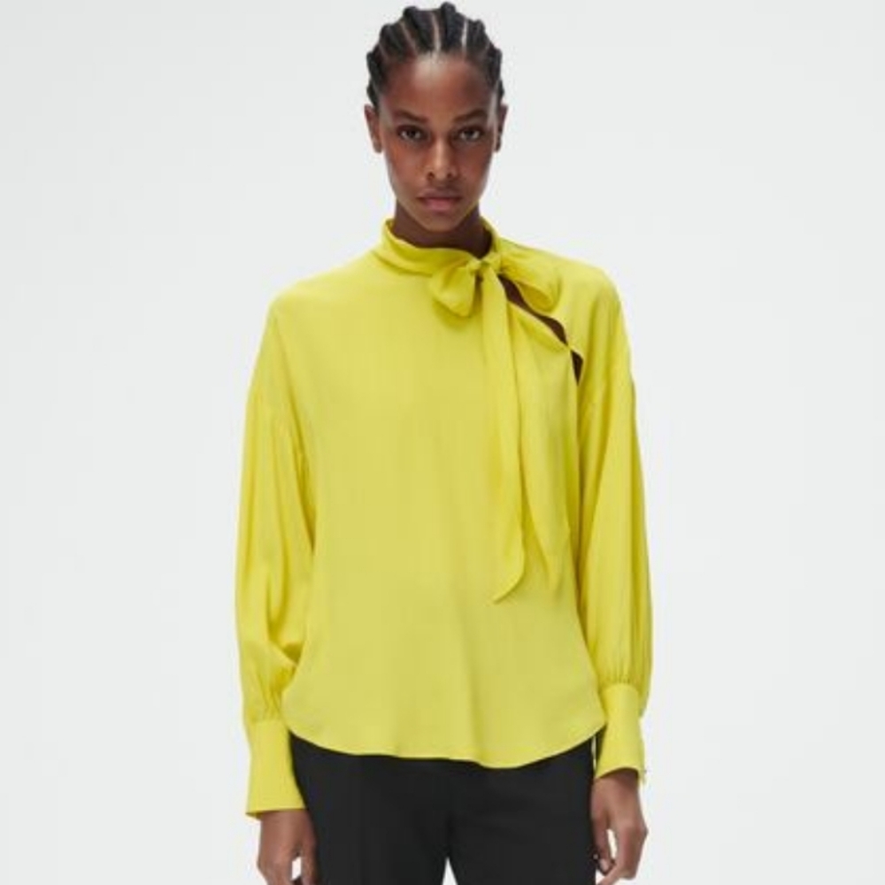 NWT Zara Top with Bow and Cutouts, Size M